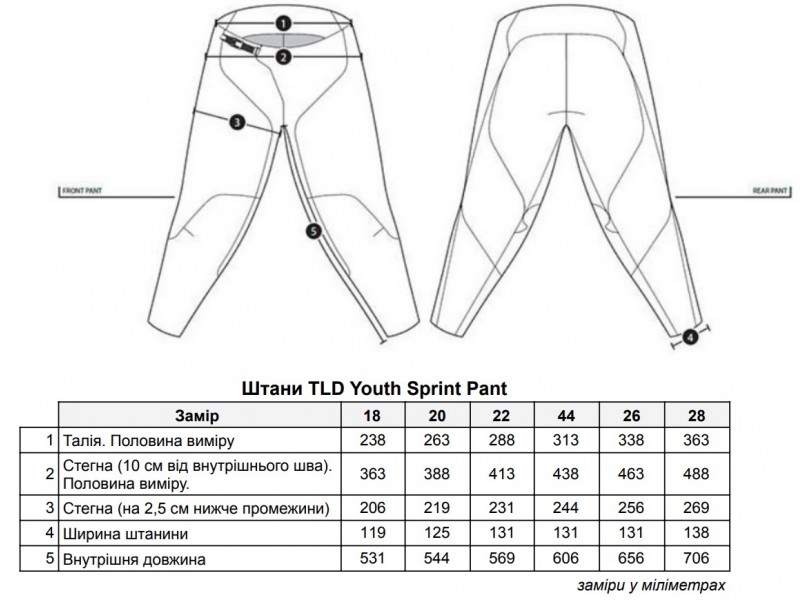 Штаны TLD Sprint Pant [RED] размер Y28